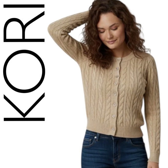 Kori Sweaters - 157:  KORI NEW SWEATER TAUPE (R2C)